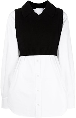 (W) Alexander Wang FW22 Sweater Layered Colorblock Putih 4KC3221006-951 Order (W) Alexander Wang FW22 Sweater Layered Colorblock Putih 4KC3221006-951