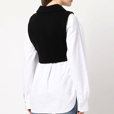 (W) Alexander Wang FW22 Sweater Layered Colorblock Putih 4KC3221006-951 Shop (W) Alexander Wang FW22 Sweater Layered Colorblock Putih 4KC3221006-951