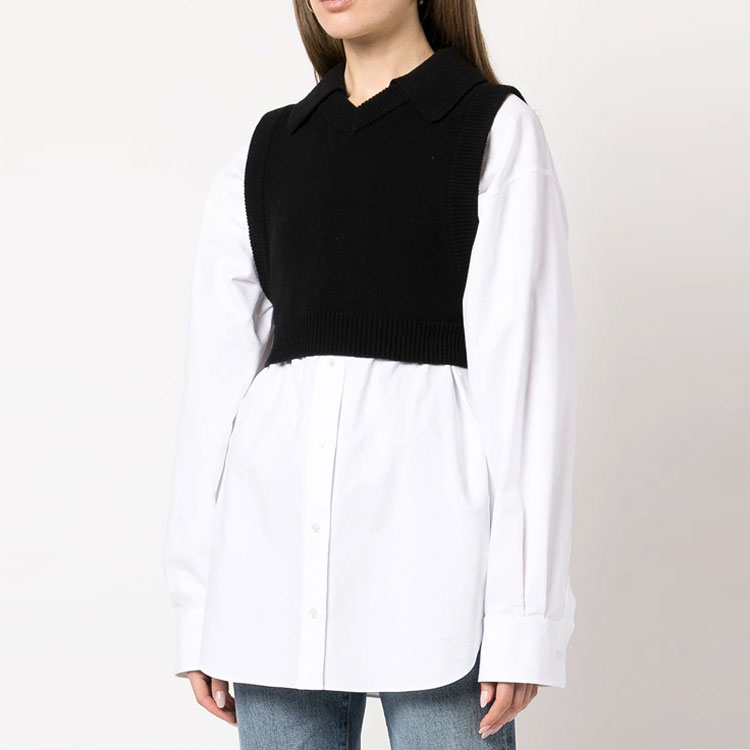 Purchase (W) Alexander Wang FW22 Sweater Layered Colorblock Putih 4KC3221006-951