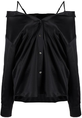 (W) Alexander Wang FW22 黑色露肩長袖襯衫 4WC1231383-001 Buy (W) Alexander Wang FW22 黑色露肩長袖襯衫 4WC1231383-001