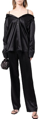 (W) Alexander Wang FW22 黑色露肩長袖襯衫 4WC1231383-001 Lookbook (W) Alexander Wang FW22 黑色露肩長袖襯衫 4WC1231383-001