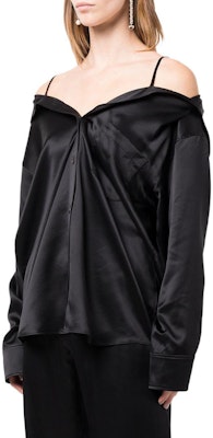 (W) Alexander Wang FW22 黑色露肩長袖襯衫 4WC1231383-001 Purchase (W) Alexander Wang FW22 黑色露肩長袖襯衫 4WC1231383-001