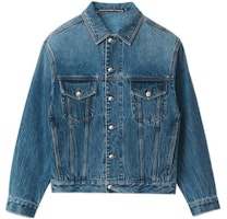 (Women) Alexander Wang FW22 Solid Color Denim Jacket Blue 1WC4222301-473 (Women) Alexander Wang FW22 Solid Color Denim Jacket Blue 1WC4222301-473