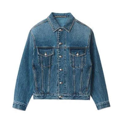 (Women) Alexander Wang FW22 Solid Color Denim Jacket Blue 1WC4222301-473