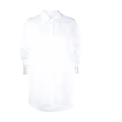 (Women) Alexander Wang FW22 Solid White Button-Up Long Sleeve Shirt. 1WC1231778-100