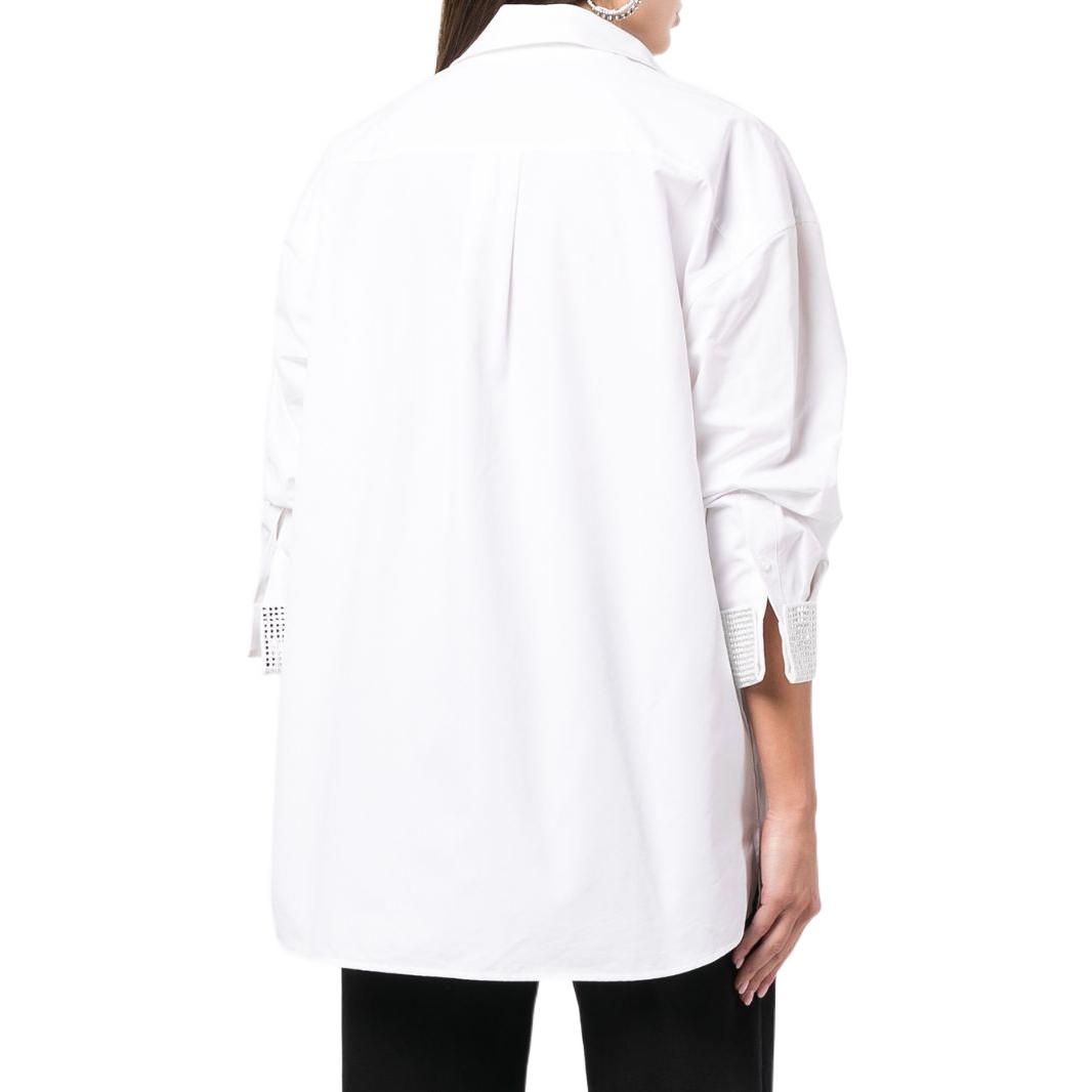 Shop (Women) Alexander Wang FW22  Solid White Button-Up Long Sleeve Shirt. 1WC1231778-100
