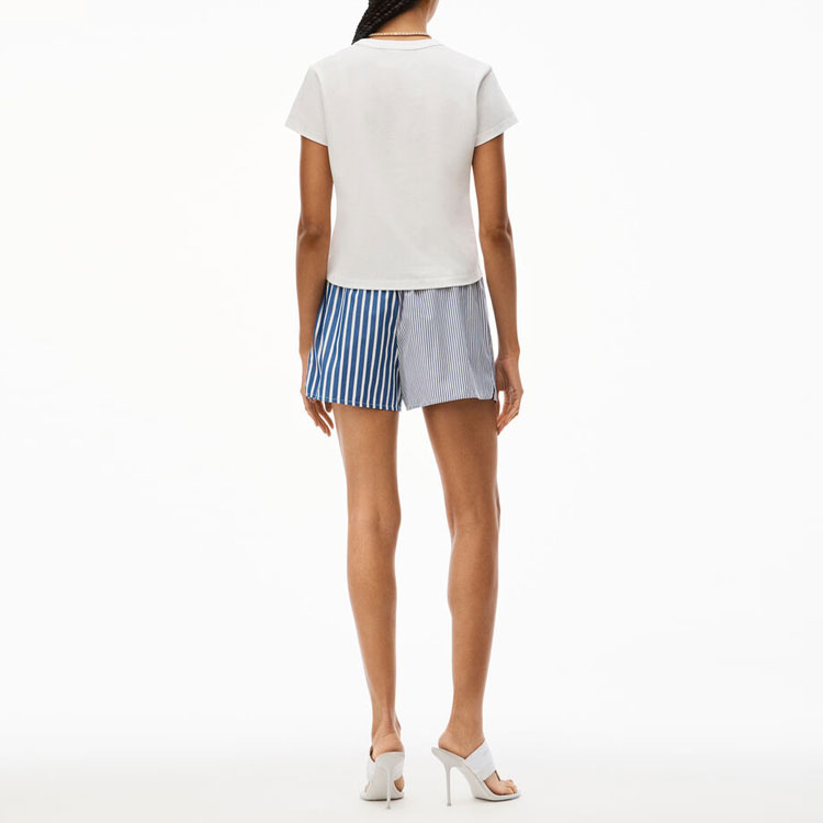 Lookbook (W) Alexander Wang FW22 Camiseta Blanca Estampado Letras Cuello Redondo 1CC2221634-100
