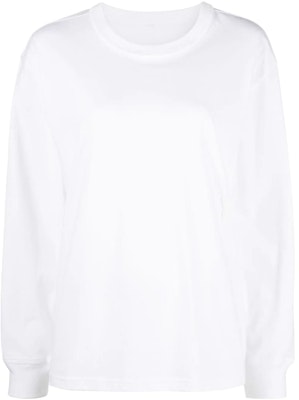 (Women) Alexander Wang FW22 White Logo Embroidered Long Sleeve Sweatshirt. 4CC3221356-100 Buy (Women) Alexander Wang FW22 White Logo Embroidered Long Sleeve Sweatshirt. 4CC3221356-100