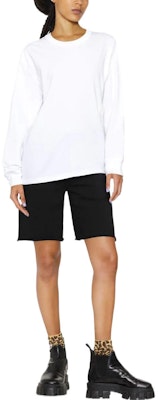 (Women) Alexander Wang FW22 White Logo Embroidered Long Sleeve Sweatshirt. 4CC3221356-100 Lookbook (Women) Alexander Wang FW22 White Logo Embroidered Long Sleeve Sweatshirt. 4CC3221356-100