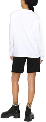(Women) Alexander Wang FW22 White Logo Embroidered Long Sleeve Sweatshirt. 4CC3221356-100 Shop (Women) Alexander Wang FW22 White Logo Embroidered Long Sleeve Sweatshirt. 4CC3221356-100