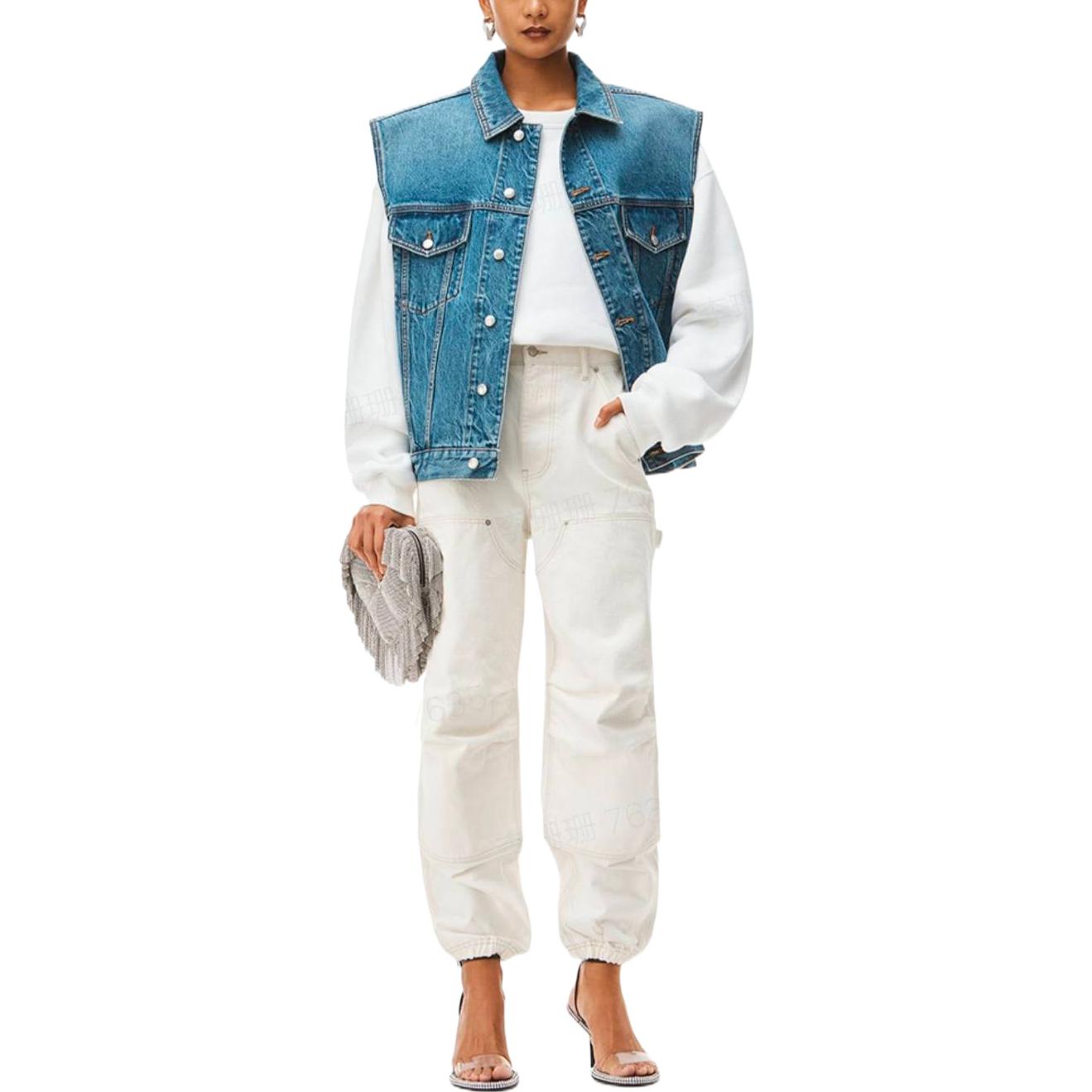 Lookbook (W) Pantalones Cargo Informales Blanco Talle Medio Alexander Wang FW22. 4DC4224232120