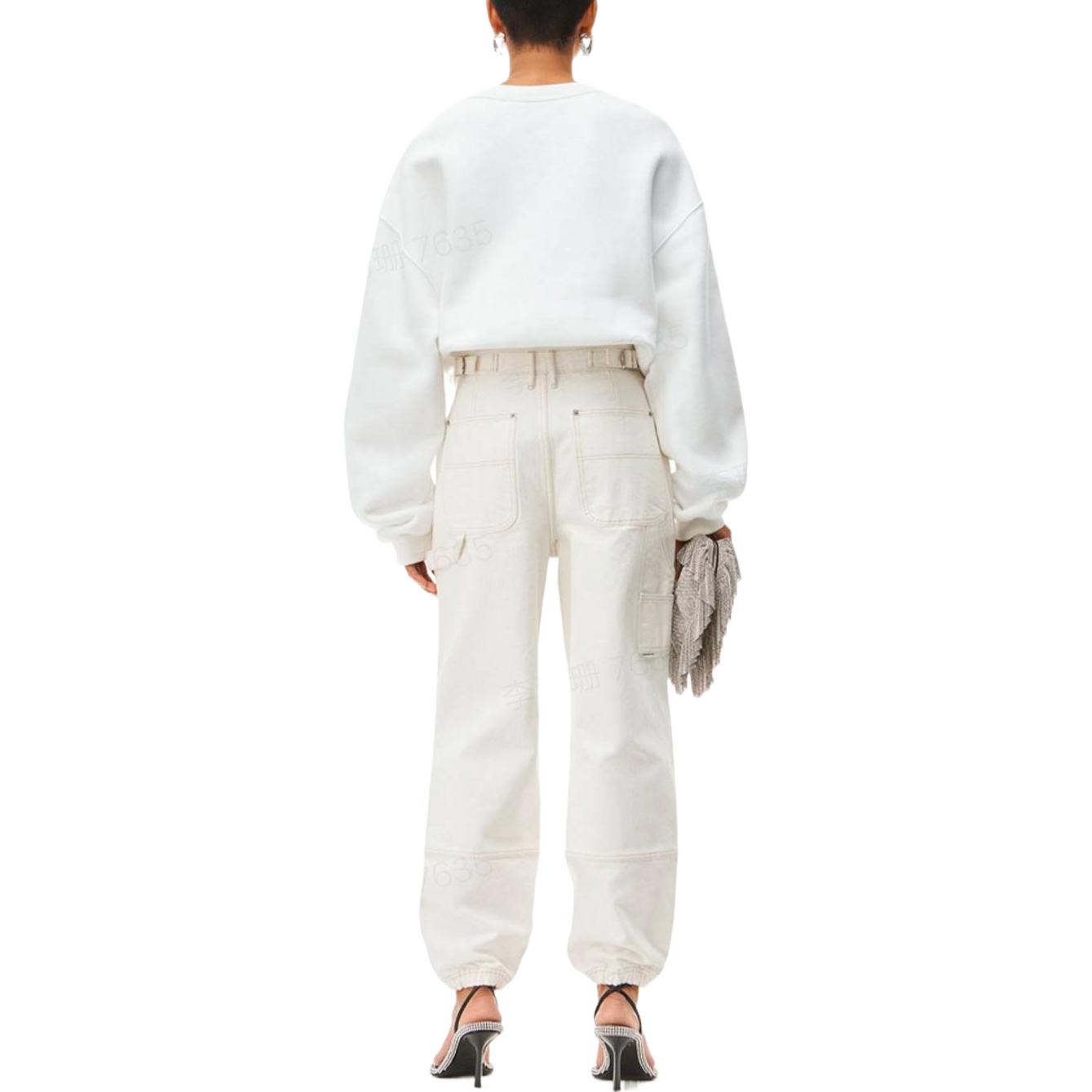 Shop (W) Pantalones Cargo Informales Blanco Talle Medio Alexander Wang FW22. 4DC4224232120