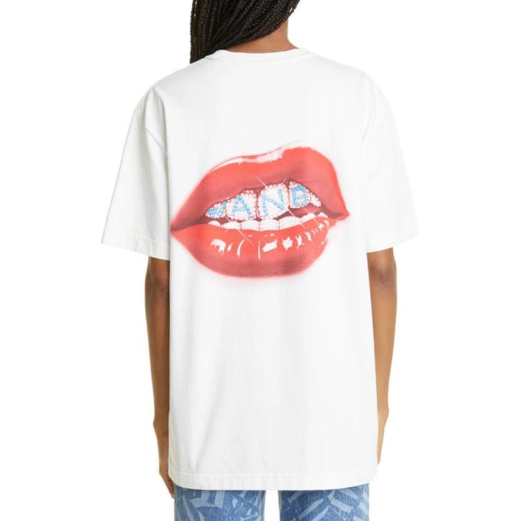 (Women) Alexander Wang FW22  White Oversized Letter Print Crewneck T-Shirt. UCC4221557-110 圖 4
