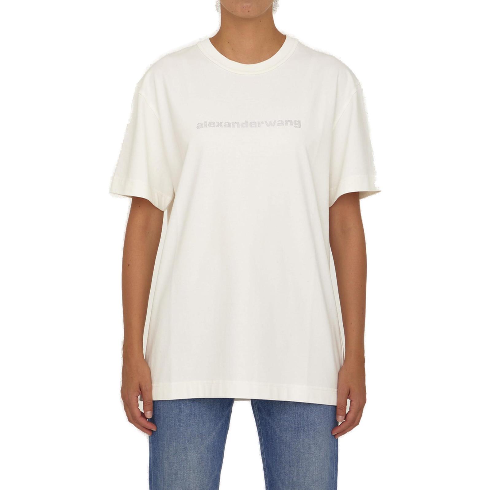 (Women) Alexander Wang FW22  White Oversized Letter Print Crewneck T-Shirt. UCC4221557-110 圖 7