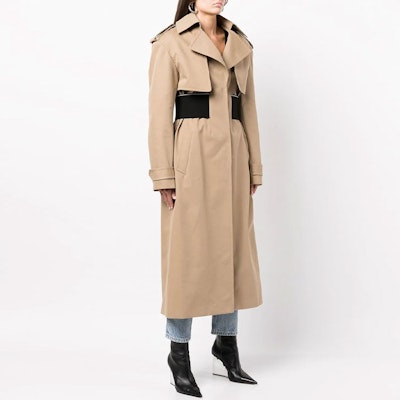 (W) 亚历山大王FW22腰带卡其色中长风衣 1WC1233221-282 Purchase (W) 亚历山大王FW22腰带卡其色中长风衣 1WC1233221-282