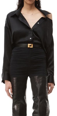 (Women) Alexander Wang FW22 Black Off-Shoulder Long Sleeve Shirt for Women. 4WC4221363-001 Purchase (Women) Alexander Wang FW22 Black Off-Shoulder Long Sleeve Shirt for Women. 4WC4221363-001