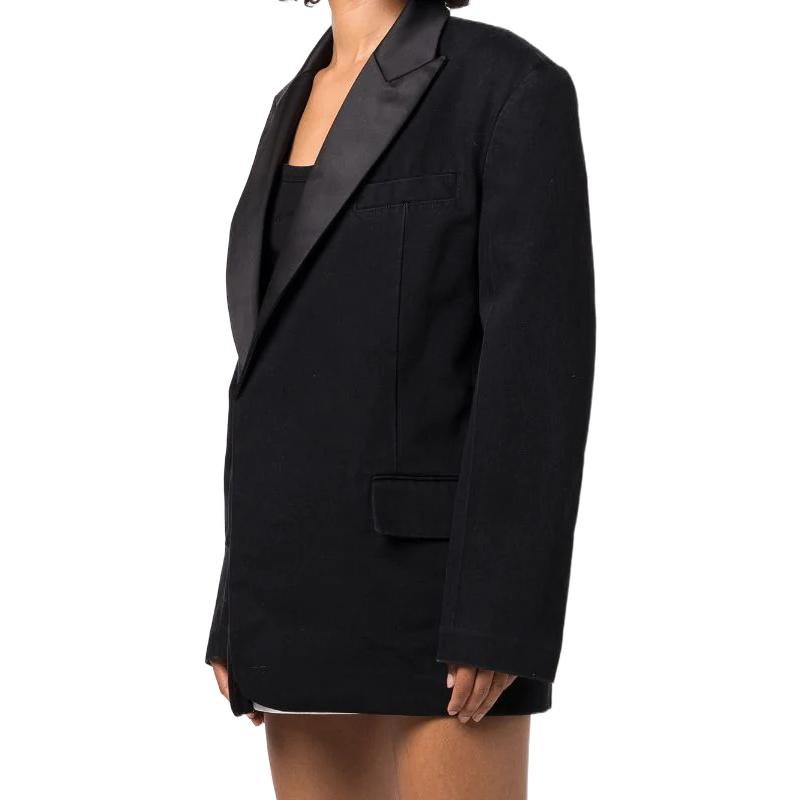 (Women) Alexander Wang FW22 Black Oversized Long-Sleeve Blazer Jacket 1WC3222386-011 圖 5