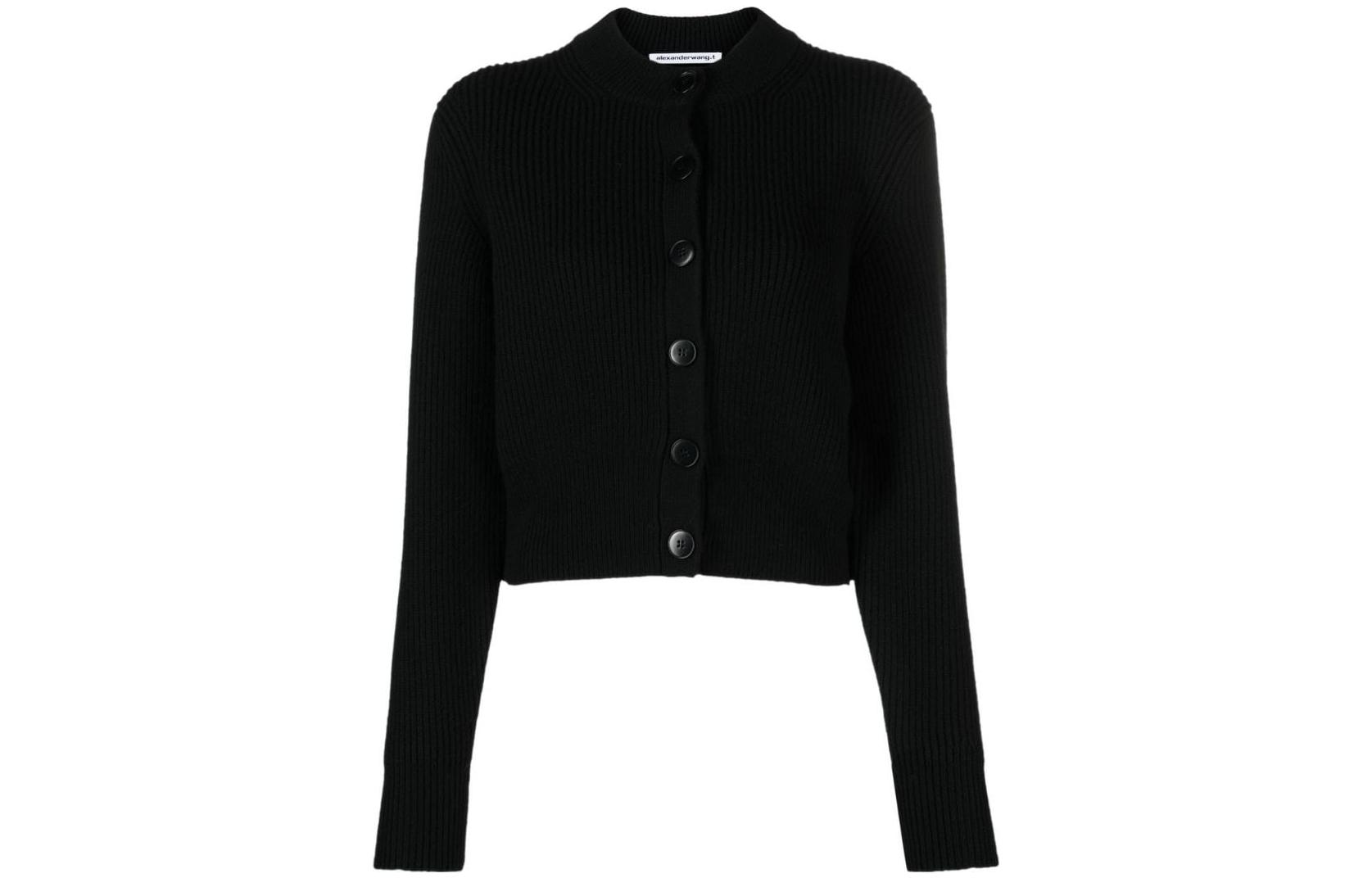 Order (W) Alexander Wang FW22 黑色單排釦針織開衫毛衣 4KC4223022001001