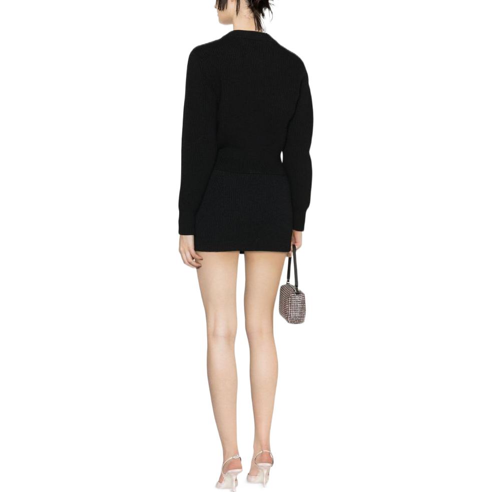 Shop (W) Alexander Wang FW22 黑色單排釦針織開衫毛衣 4KC4223022001001