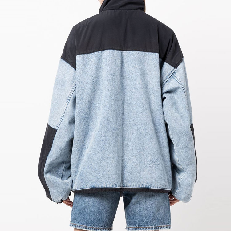 (Women) Alexander Wang FW22 Colorblock Stand Collar Oversized Jacket Women Blue/Black 4DC1232371-442 圖 4