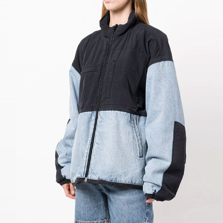 (Women) Alexander Wang FW22 Colorblock Stand Collar Oversized Jacket Women Blue/Black 4DC1232371-442 圖 5