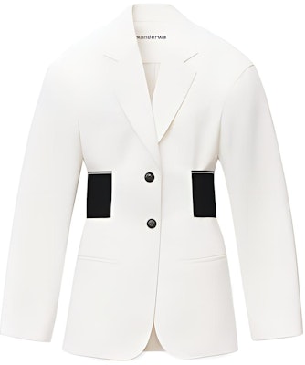 (W) Alexander Wang FW22 對比單排扣西裝外套 女 白色 - 秋季款 1WC3222387-110 Buy (W) Alexander Wang FW22 對比單排扣西裝外套 女 白色 - 秋季款 1WC3222387-110