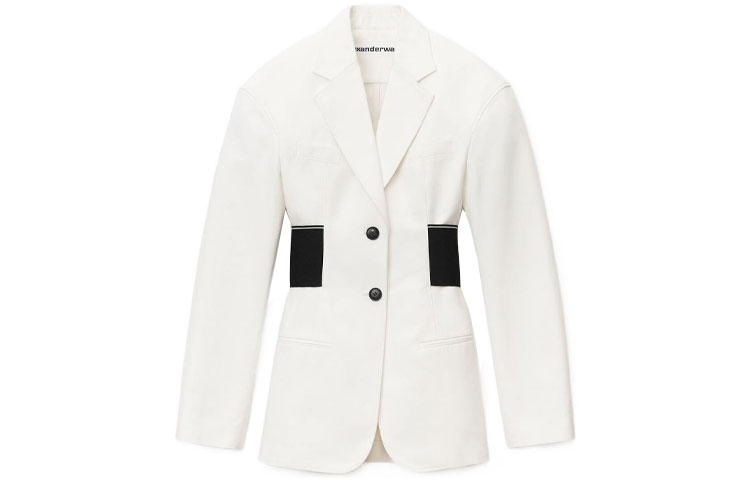 Order (W) Alexander Wang FW22 對比單排扣西裝外套 女 白色 - 秋季款 1WC3222387-110