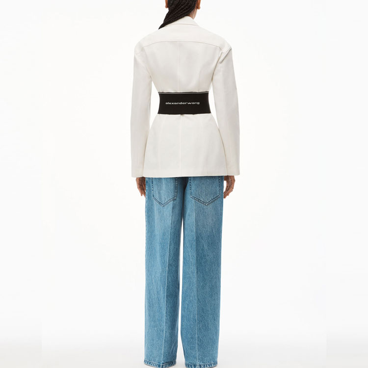 Shop (W) Alexander Wang FW22 對比單排扣西裝外套 女 白色 - 秋季款 1WC3222387-110