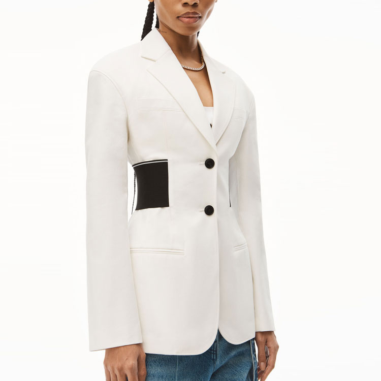 Purchase (W) Alexander Wang FW22 對比單排扣西裝外套 女 白色 - 秋季款 1WC3222387-110