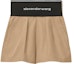 Order (W) アレキサンダーワン FW22 コントラストウエストロゴ ジャカードハイウエストショーツ ブラウン レディース 1WC1224450-282