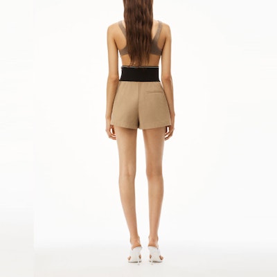 (W) アレキサンダーワン FW22 コントラストウエストロゴ ジャカードハイウエストショーツ ブラウン レディース 1WC1224450-282 Shop (W) アレキサンダーワン FW22 コントラストウエストロゴ ジャカードハイウエストショーツ ブラウン レディース 1WC1224450-282