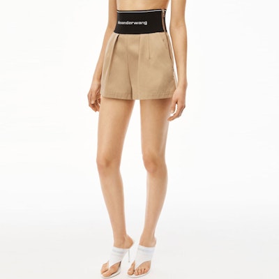 (W) アレキサンダーワン FW22 コントラストウエストロゴ ジャカードハイウエストショーツ ブラウン レディース 1WC1224450-282 Purchase (W) アレキサンダーワン FW22 コントラストウエストロゴ ジャカードハイウエストショーツ ブラウン レディース 1WC1224450-282