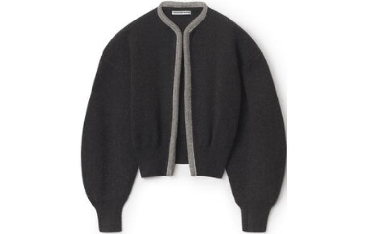 Order (W) Alexander Wang FW22 水晶裝飾羊毛羊絨毛衣 女款 碳灰色 1KC4213054-010