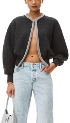 (W) Alexander Wang FW22 水晶裝飾羊毛羊絨毛衣 女款 碳灰色 1KC4213054-010 Lookbook (W) Alexander Wang FW22 水晶裝飾羊毛羊絨毛衣 女款 碳灰色 1KC4213054-010