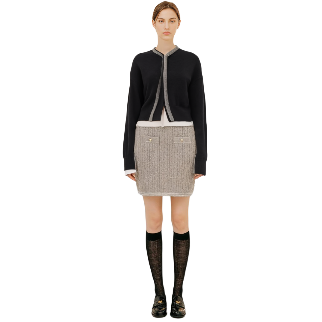 Purchase (W) Alexander Wang FW22 水晶裝飾羊毛羊絨毛衣 女款 碳灰色 1KC4213054-010