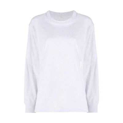 (Women) Alexander Wang FW22 Grey Logo Patch Crewneck Sweatshirt 4CC3221356-050