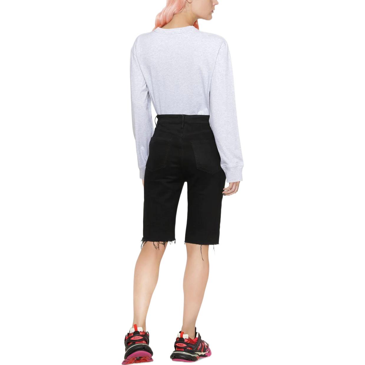 Shop (W) 亚历山大王 FW22 灰色标志贴饰圆领卫衣 4CC3221356-050