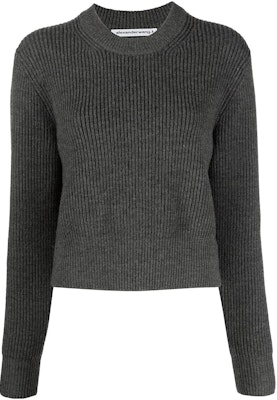 (W) アレキサンダーワン FW22 グレー リブ編み ウール プルオーバー セーター 4KC3221026-021 Buy (W) アレキサンダーワン FW22 グレー リブ編み ウール プルオーバー セーター 4KC3221026-021
