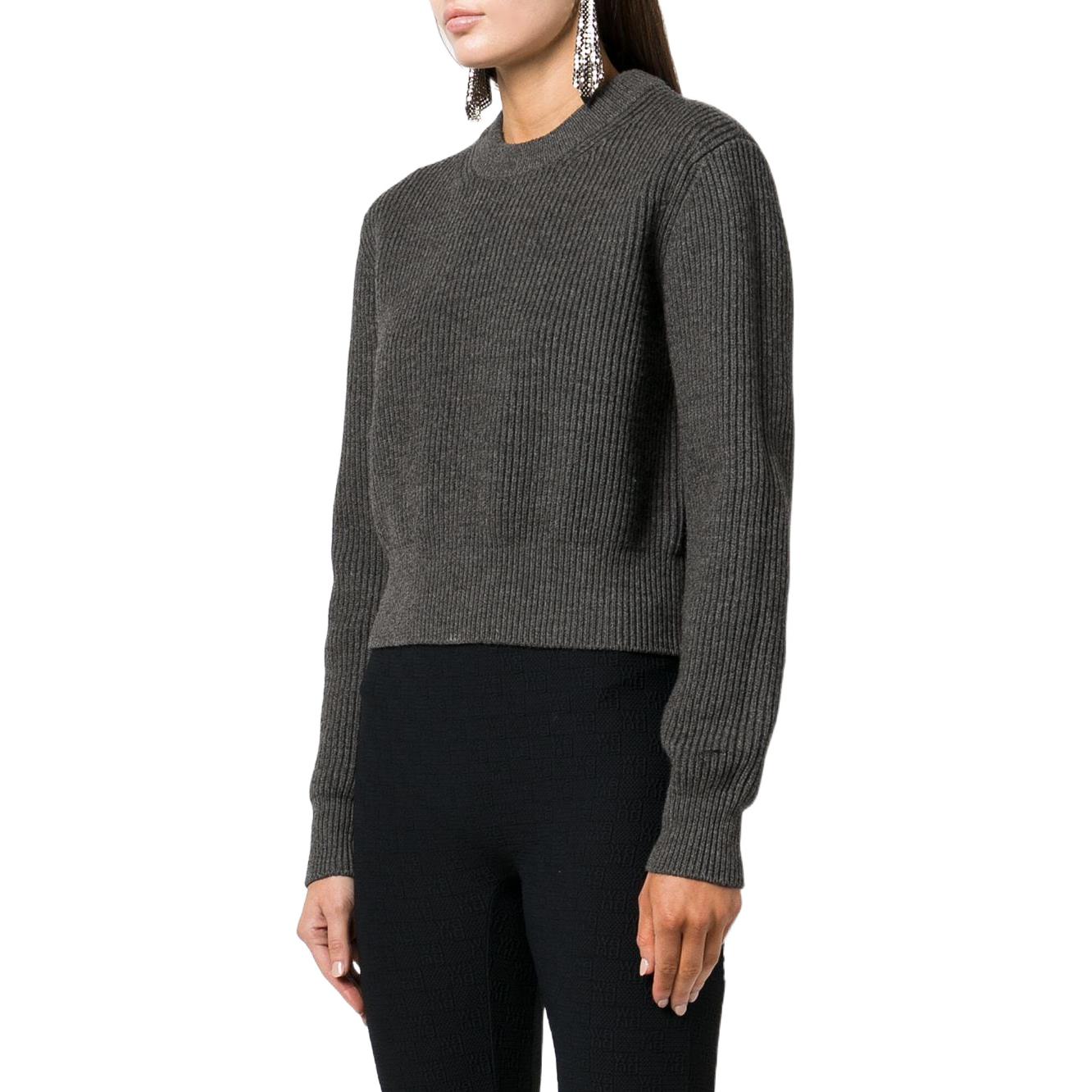 Purchase (W) アレキサンダーワン FW22 グレー リブ編み ウール プルオーバー セーター 4KC3221026-021