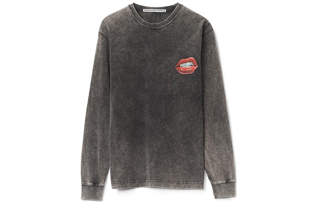 Order (Women) Alexander Wang FW22 Grill Pattern Long Sleeve Knit T-Shirt UCC4221551007