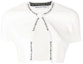 Buy (Women) Alexander Wang FW22 Jacquard Logo Knit Cardigan Short Sleeve White 4KC3223018-104