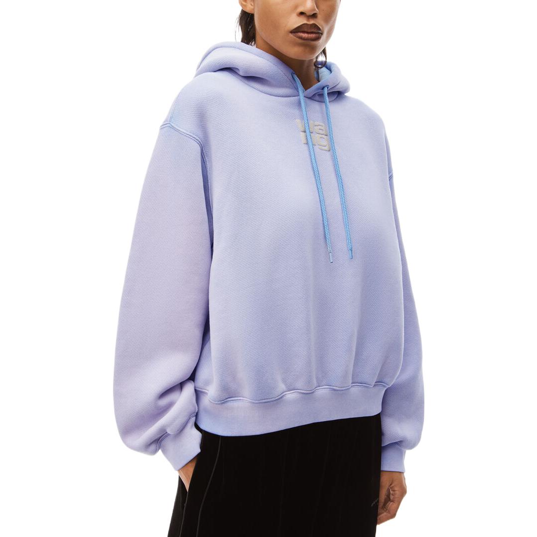 Shop (Women) Alexander Wang FW22 Logo Gradient Hoodie Purple Casual Datewear 4CC3222069-542