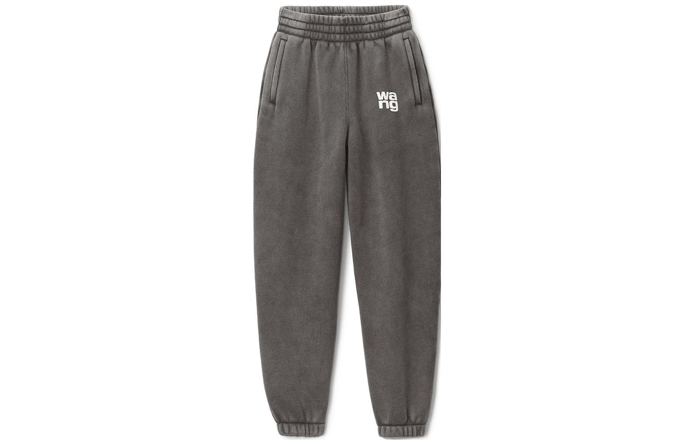 (Women) Alexander Wang FW22 Logo Mid-Rise Joggers Grey 4CC3224348011