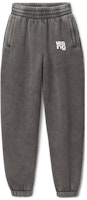 (Women) Alexander Wang FW22 Logo Mid-Rise Joggers Grey 4CC3224348011 (Women) Alexander Wang FW22 Logo Mid-Rise Joggers Grey 4CC3224348011