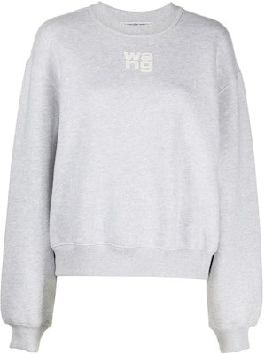 (Women) Alexander Wang FW22 Logo Print Crewneck Long Sleeve Sweatshirt Grey Women’s 4CC3221360-050 Buy (Women) Alexander Wang FW22 Logo Print Crewneck Long Sleeve Sweatshirt Grey Women’s 4CC3221360-050