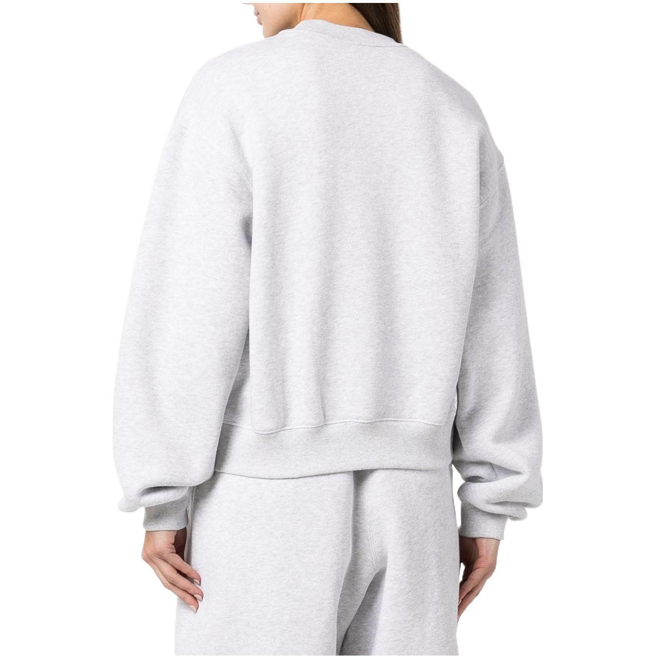 Shop (Women) Alexander Wang FW22 Logo Print Crewneck Long Sleeve Sweatshirt Grey Women’s 4CC3221360-050