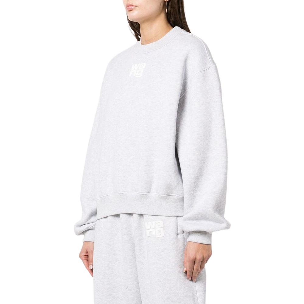 Purchase (Women) Alexander Wang FW22 Logo Print Crewneck Long Sleeve Sweatshirt Grey Women’s 4CC3221360-050