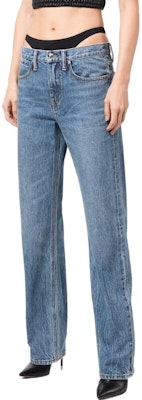 (Women) Alexander Wang FW22 Low-Rise Flared Thong Denim Jeans Blue 4DC1234357-473 Purchase (Women) Alexander Wang FW22 Low-Rise Flared Thong Denim Jeans Blue 4DC1234357-473