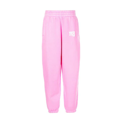 (Women) Alexander Wang FW22 Pink Logo Elastic Cuff Jogger Sweatpants Women 4CC3224348-658