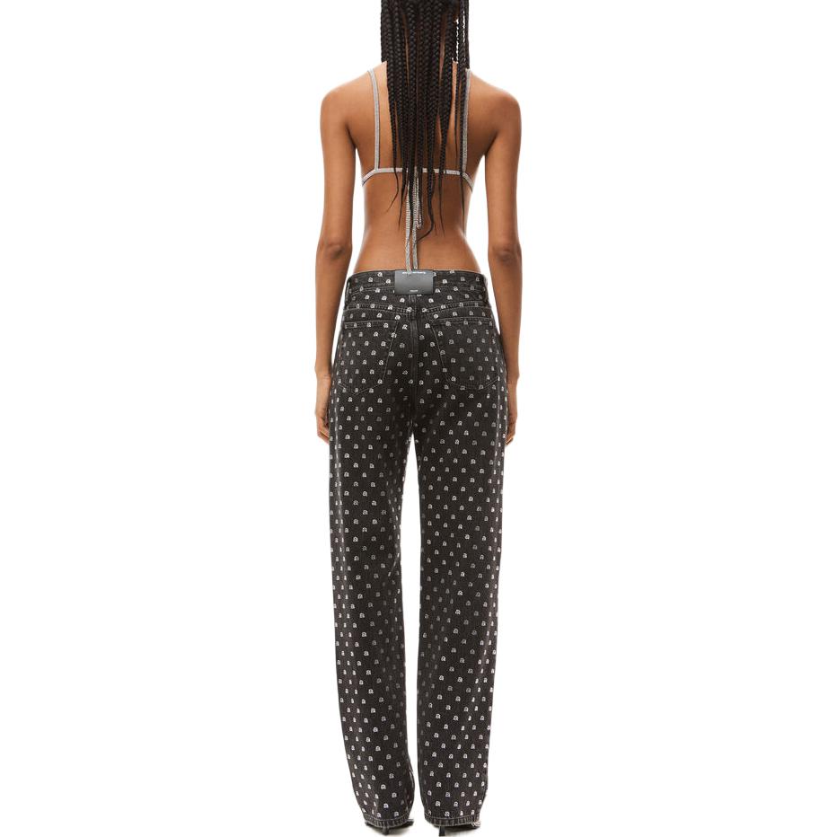 (Women) Alexander Wang FW22 Polka Dot Straight-Leg Button Jeans Women Black. 4DC4224266-015 圖 4